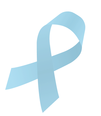Teal awareness ribbon on black background.